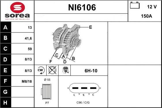 Sera NI6106 - Ģenerators autodraugiem.lv