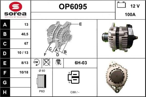 Sera OP6095 - Ģenerators autodraugiem.lv