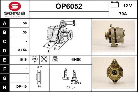 Sera OP6052 - Ģenerators autodraugiem.lv