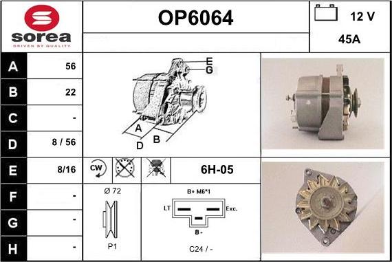 Sera OP6064 - Ģenerators autodraugiem.lv
