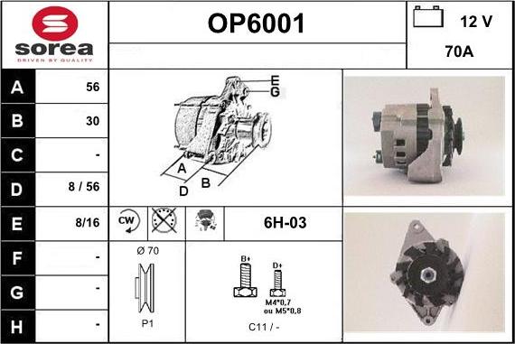 Sera OP6001 - Ģenerators autodraugiem.lv