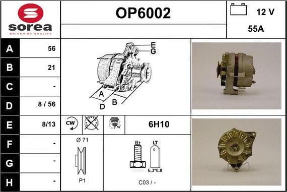 Sera OP6002 - Ģenerators autodraugiem.lv