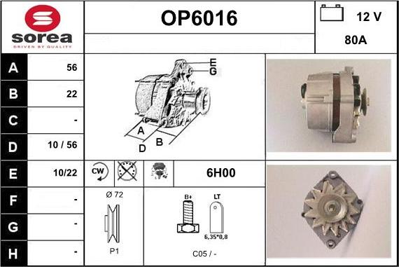 Sera OP6016 - Ģenerators autodraugiem.lv