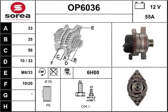 Sera OP6036 - Ģenerators autodraugiem.lv