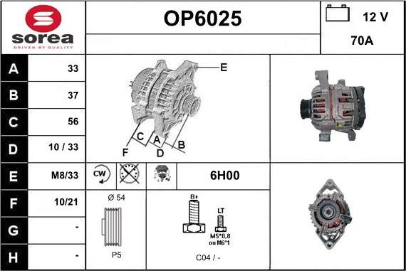 Sera OP6025 - Ģenerators autodraugiem.lv