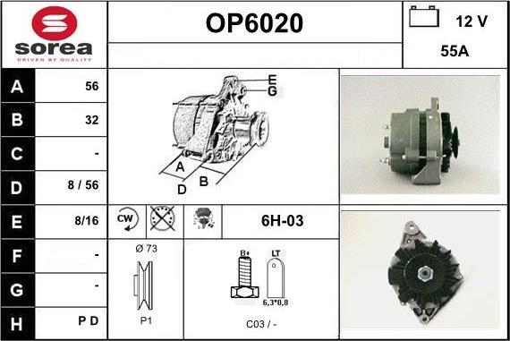 Sera OP6020 - Ģenerators autodraugiem.lv