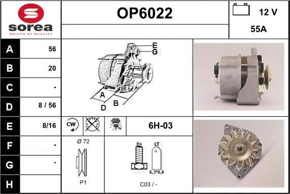 Sera OP6022 - Ģenerators autodraugiem.lv