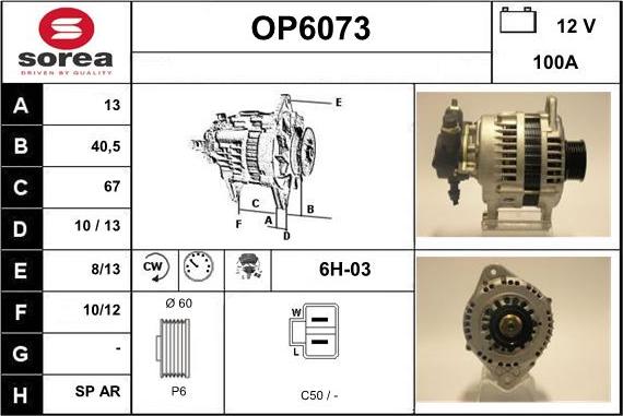 Sera OP6073 - Ģenerators autodraugiem.lv