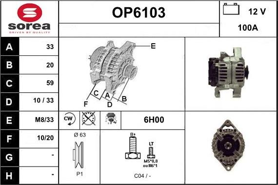 Sera OP6103 - Ģenerators autodraugiem.lv