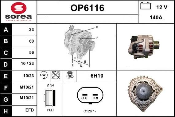 Sera OP6116 - Ģenerators autodraugiem.lv
