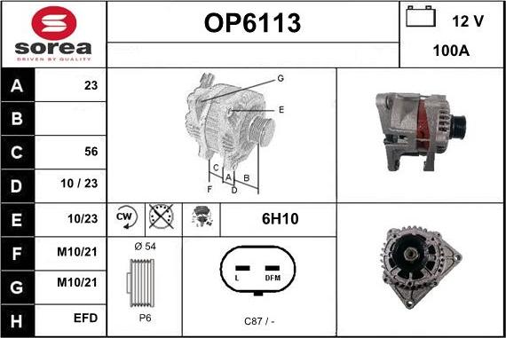 Sera OP6113 - Ģenerators autodraugiem.lv