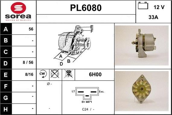 Sera PL6080 - Ģenerators autodraugiem.lv