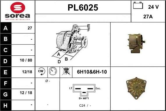 Sera PL6025 - Ģenerators autodraugiem.lv