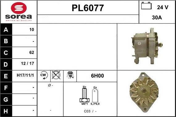 Sera PL6077 - Ģenerators autodraugiem.lv