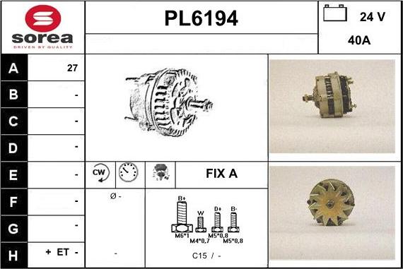 Sera PL6194 - Ģenerators autodraugiem.lv