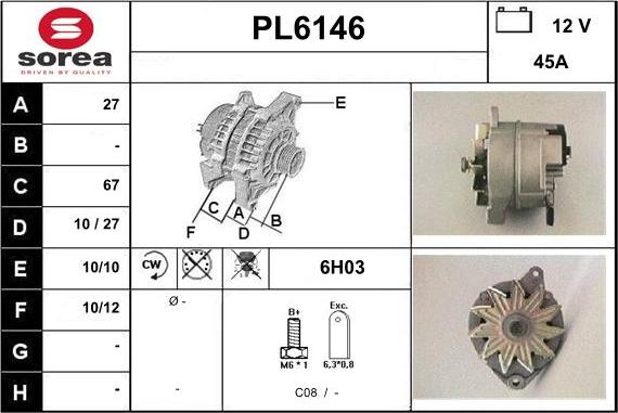 Sera PL6146 - Ģenerators autodraugiem.lv