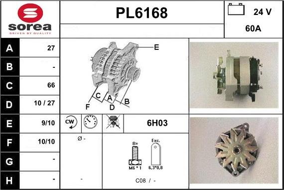 Sera PL6168 - Ģenerators autodraugiem.lv