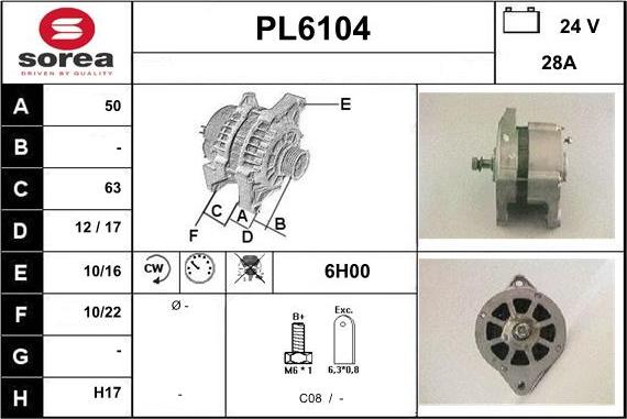 Sera PL6104 - Ģenerators autodraugiem.lv