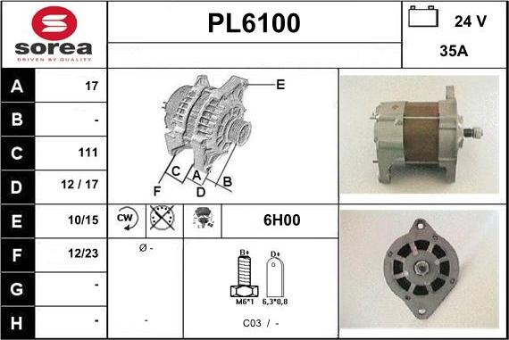 Sera PL6100 - Ģenerators autodraugiem.lv