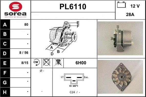 Sera PL6110 - Ģenerators autodraugiem.lv