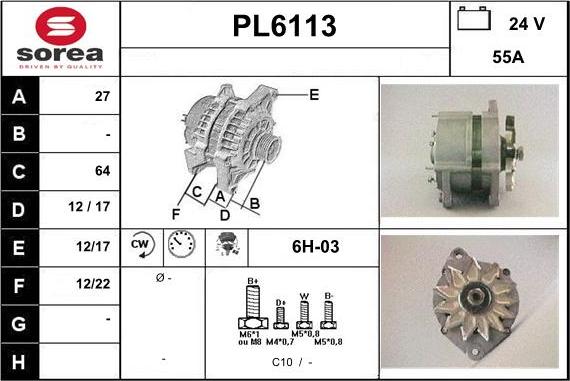 Sera PL6113 - Ģenerators autodraugiem.lv