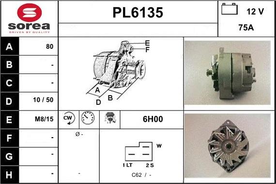 Sera PL6135 - Ģenerators autodraugiem.lv