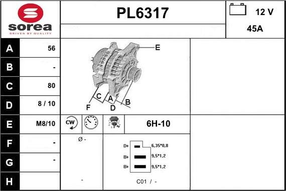 Sera PL6317 - Ģenerators autodraugiem.lv