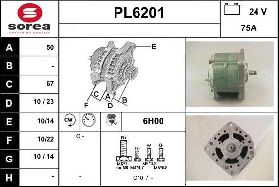 Sera PL6201 - Ģenerators autodraugiem.lv