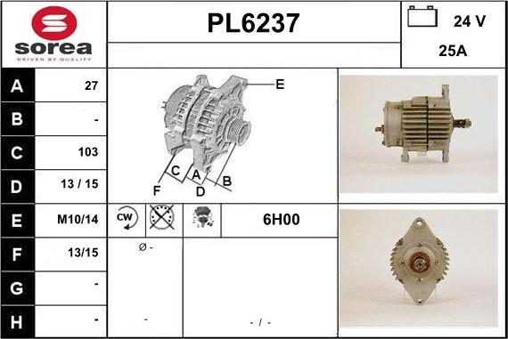 Sera PL6237 - Ģenerators autodraugiem.lv