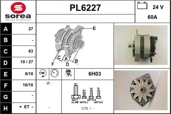 Sera PL6227 - Ģenerators autodraugiem.lv