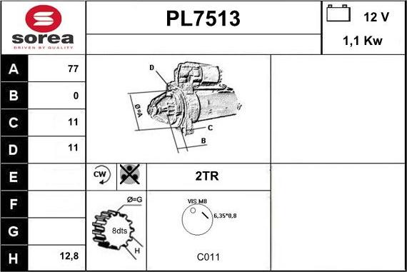 Sera PL7513 - Starteris autodraugiem.lv