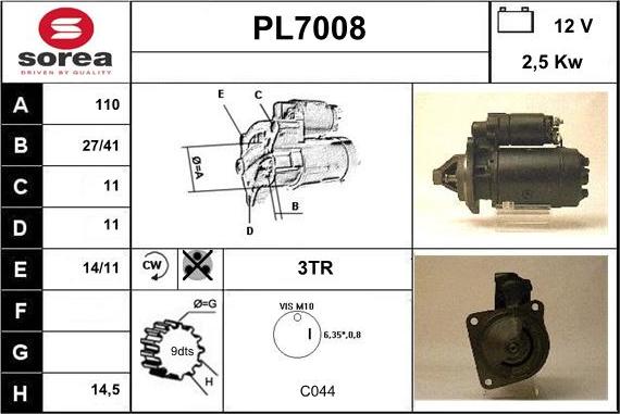 Sera PL7008 - Starteris autodraugiem.lv