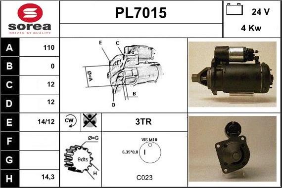 Sera PL7015 - Starteris autodraugiem.lv