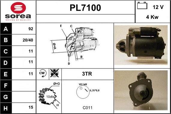 Sera PL7100 - Starteris autodraugiem.lv