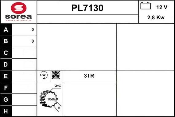 Sera PL7130 - Starteris autodraugiem.lv