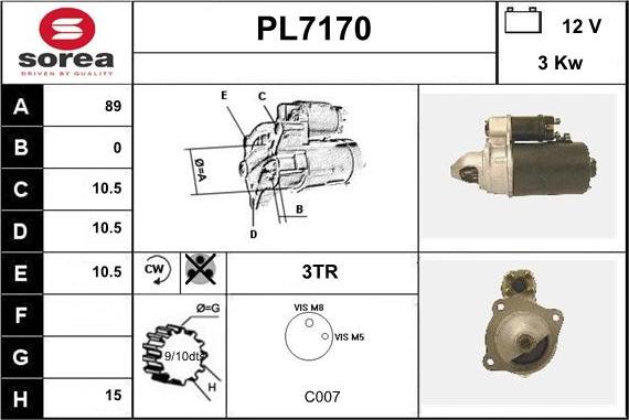 Sera PL7170 - Starteris autodraugiem.lv