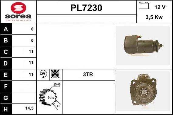 Sera PL7230 - Starteris autodraugiem.lv