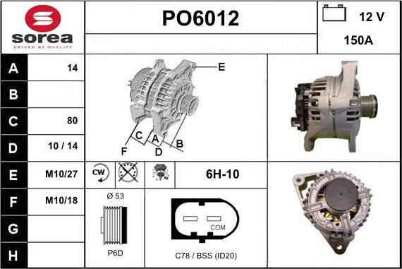 Sera PO6012 - Ģenerators autodraugiem.lv