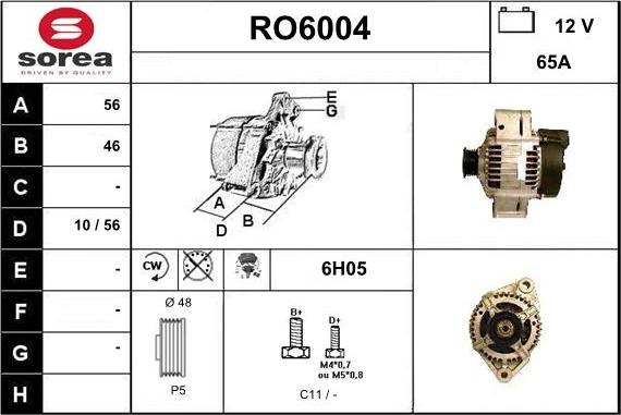 Sera RO6004 - Ģenerators autodraugiem.lv