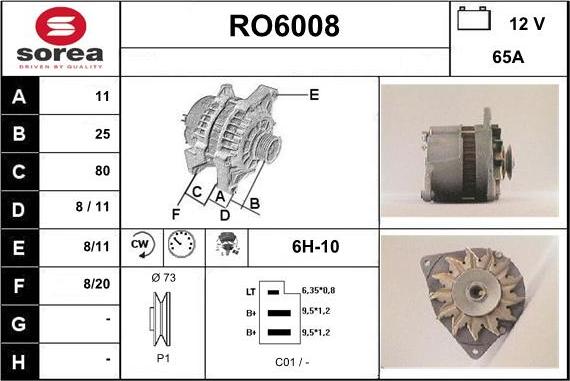 Sera RO6008 - Ģenerators autodraugiem.lv