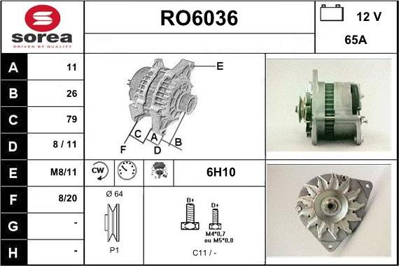 Sera RO6036 - Ģenerators autodraugiem.lv