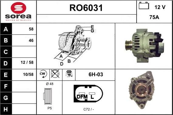 Sera RO6031 - Ģenerators autodraugiem.lv