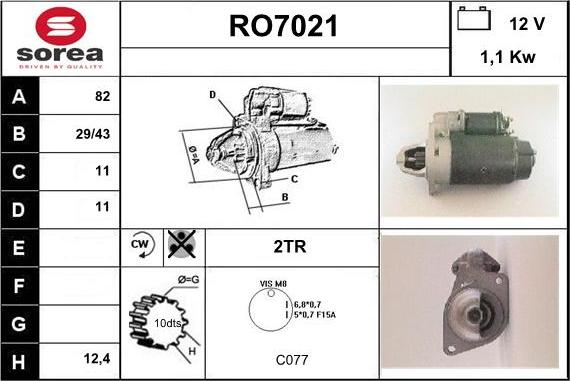 Sera RO7021 - Starteris autodraugiem.lv