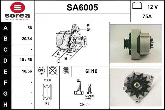 Sera SA6005 - Ģenerators autodraugiem.lv