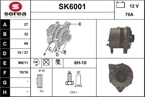 Sera SK6001 - Ģenerators autodraugiem.lv