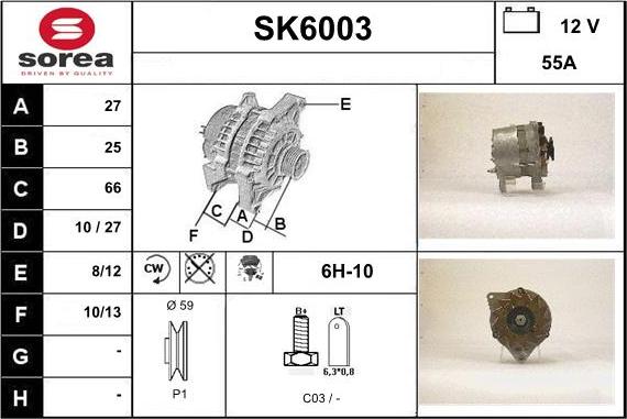 Sera SK6003 - Ģenerators autodraugiem.lv