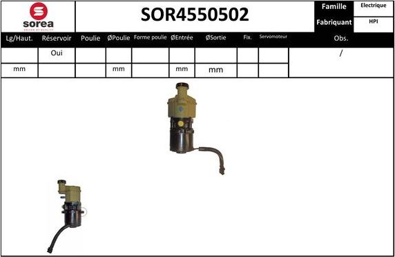 Sera SOR4550502 - Hidrosūknis, Stūres iekārta autodraugiem.lv