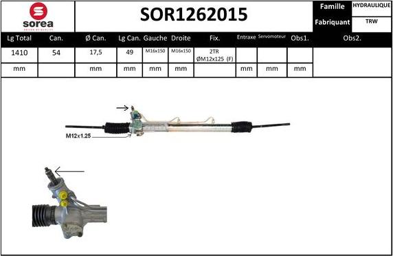 Sera SOR1262015 - Stūres mehānisms autodraugiem.lv