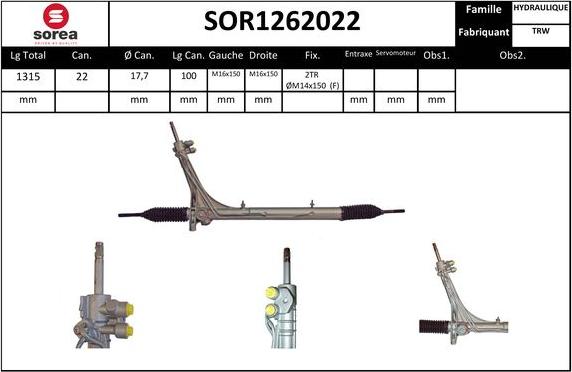 Sera SOR1262022 - Stūres mehānisms autodraugiem.lv