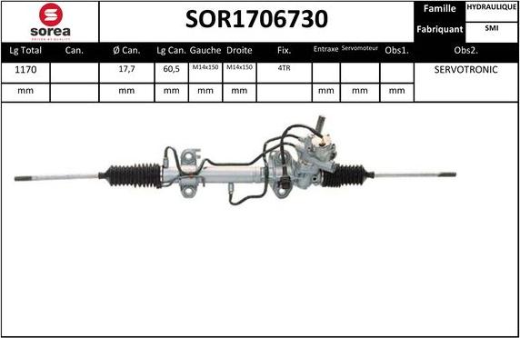 Sera SOR1706730 - Stūres mehānisms autodraugiem.lv